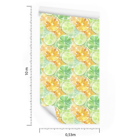 Tapeta Z Owocami, Pomarańcze, Limonki, Jadalnia