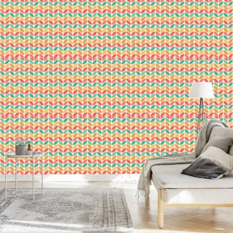 Tapeta Kolorowe Liście W Stylu Retro