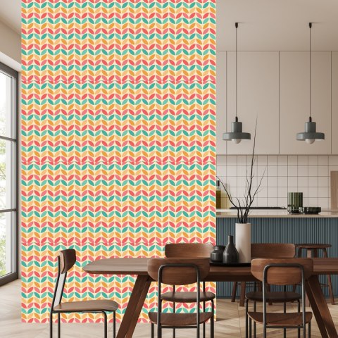 Tapeta Kolorowe Liście W Stylu Retro