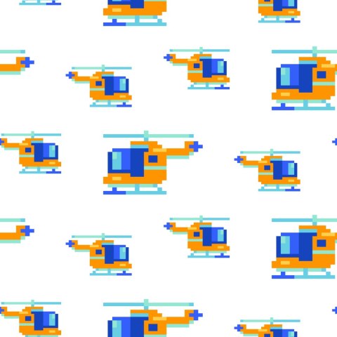 Tapeta Pikselowy Helikopter