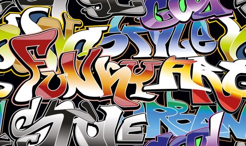 Tapeta Graffiti W Wielu Kolorach