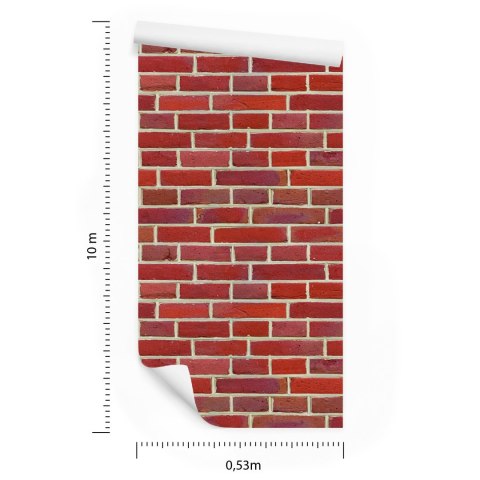 Tapeta Cegła Czerwona 3D