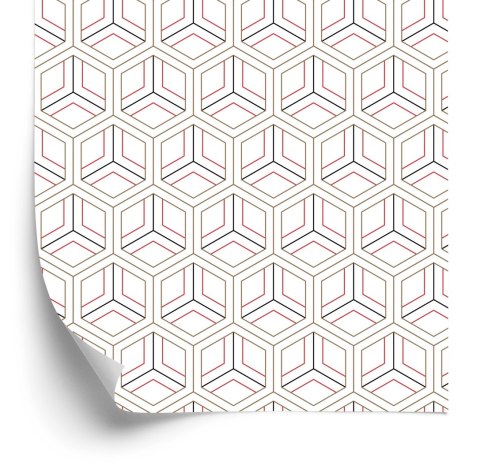 Tapeta Nowoczesny Geometryczny Ornament - Efekt 3D