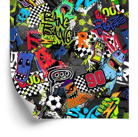 Tapeta Sportowa Dla Chłopca Piłka Nożna Graffiti