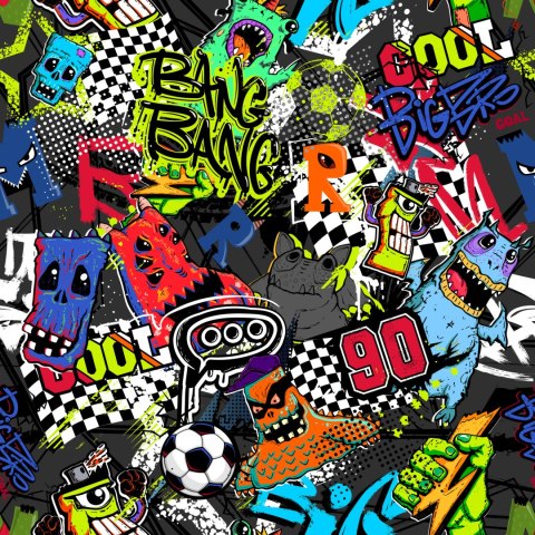 Tapeta Sportowa Dla Chłopca Piłka Nożna Graffiti
