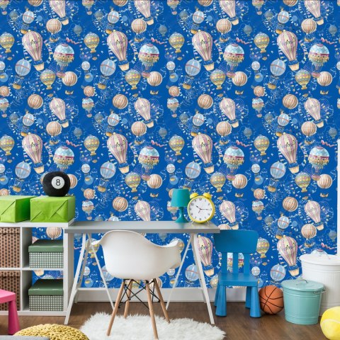 Tapeta Balony Z Niebieskim Tłem