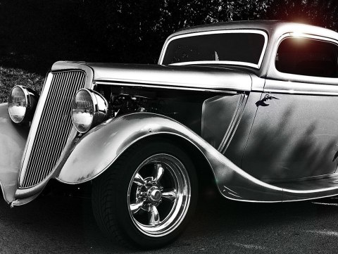 Obraz Wieloczęściowy Samochód Hot Rod W Stylu Vintage