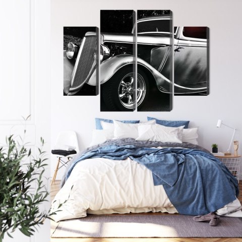 Obraz Wieloczęściowy Samochód Hot Rod W Stylu Vintage