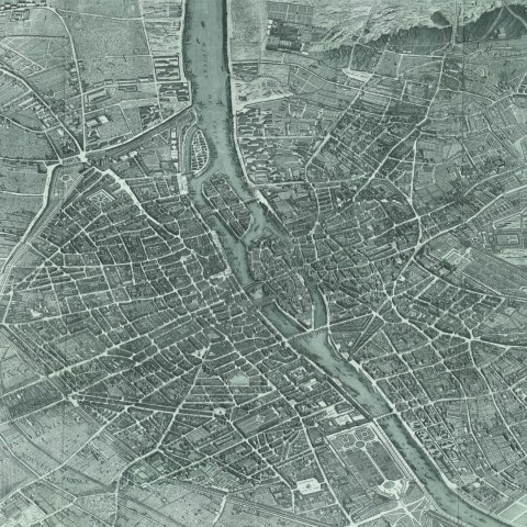 Fototapeta Okrągła Mapa Paryża
