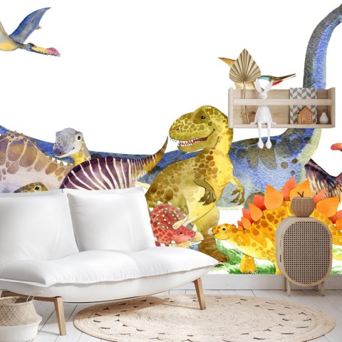 Fototapeta Dinozaury Malowane Akwarelą