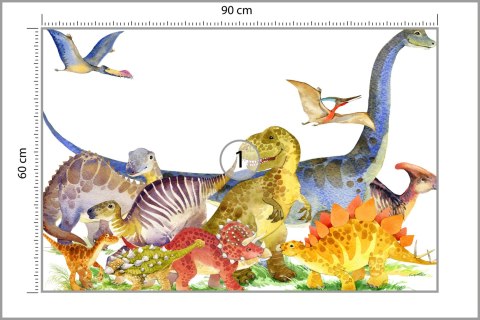 Fototapeta Dinozaury Malowane Akwarelą