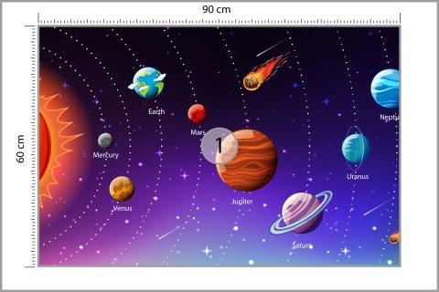 Fototapeta Edukacyjny Kosmos Po Angielsku