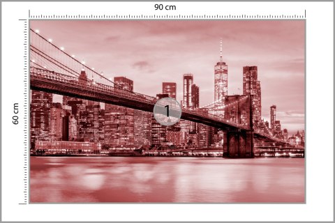 Fototapeta Brooklyn Bridge Nyc W Czerwieni