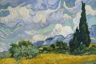 Obraz Na Płótnie Vincent Van Gogh "Pole Pszenicy Z Cyprysami" Reprodukcja