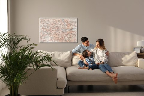 Obraz Na Płótnie Mapa Londynu I Okolic