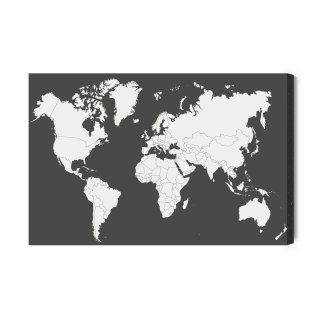 Obraz Na Płótnie Klasyczna Mapa Świata