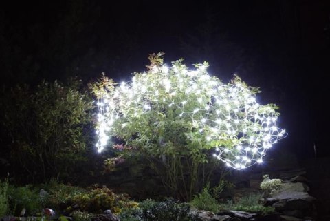 Świetlna kurtyna z LED diodami - 3x3m, 128 LED, zimna biel