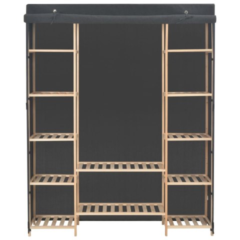Szafa, szara, 135 x 40 x 170 cm, materiałowa