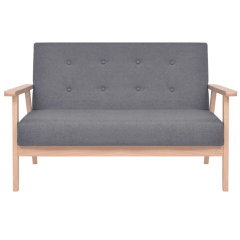 2-osobowa sofa materiałowa, ciemnoszara