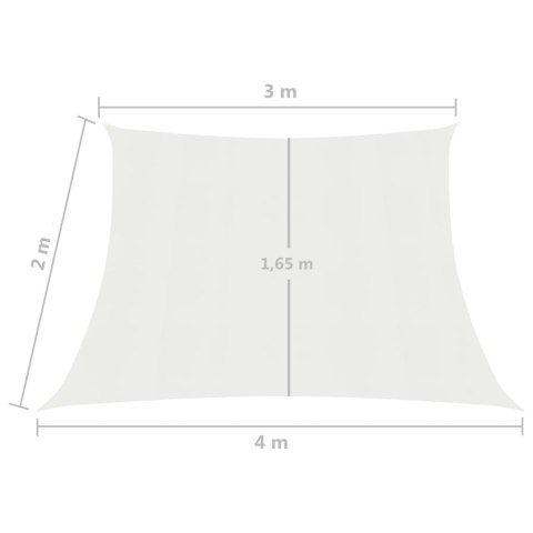 Żagiel przeciwsłoneczny, 160 g/m², biały, 3/4x2 m, HDPE