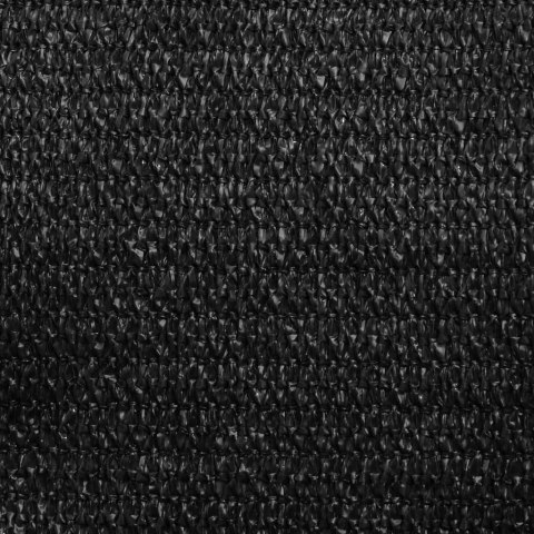 Żagiel przeciwsłoneczny, 160 g/m², czarny, 3,5x3,5x4,9 m, HDPE