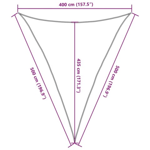 Żagiel przeciwsłoneczny, 160 g/m², czarny, 4x5x5 m, HDPE