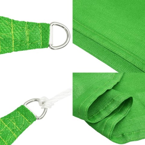 Żagiel przeciwsłoneczny, 160 g/m², jasnozielony, 4,5x4,5x4,5 m