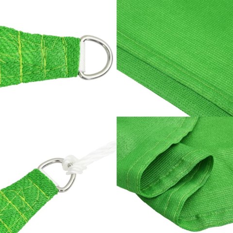 Żagiel przeciwsłoneczny, 160 g/m², jasnozielony, 5x5x6 m, HDPE