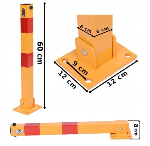 Blokada parkingowa słupek 60 cm