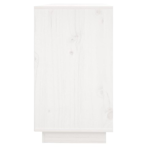 Szafka, biała, 111x34x60 cm, lite drewno sosnowe