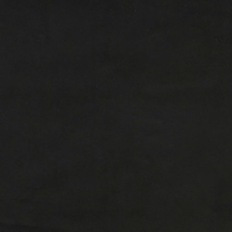Rama łóżka z zagłówkiem, czarna, 180x200 cm, aksamitna