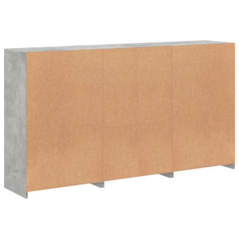 Szafka z oświetleniem LED, szarość betonu, 181,5x37x100 cm