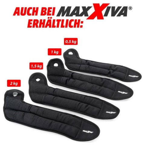 MAXXIVA Zestaw manszet obciążających na dłonie, 2 x 1 kg
