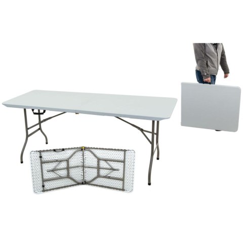 STÓŁ CATERINGOWY SKŁADANY W WALIZKĘ 180x70CM MAX.100KG BIAŁY