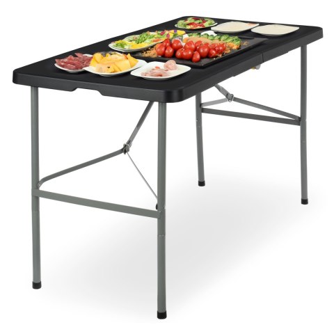 Stół cateringowy składany w walizkę JUNE czarny 120 cm