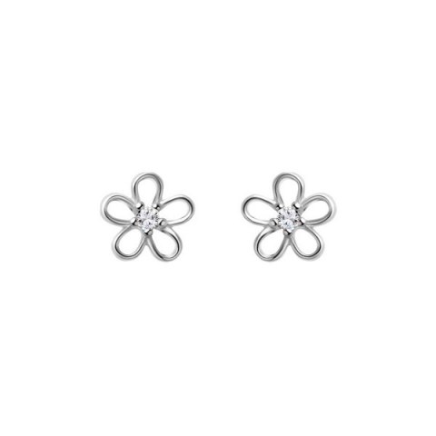 Rhodium plated silver earrings KSE6591
