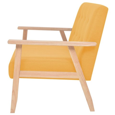 2 osobowa sofa tapicerowana, żółta