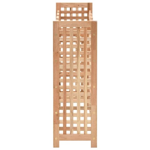 Stojak na 25 butelek wina, lite drewno orzechowe, 63x25x73 cm