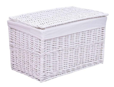 Kufer wiklinowy 66x40x40 cm - 105L - biały