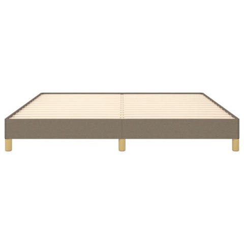 Rama łóżka bez materaca, taupe, 180x200 cm, obita tkaniną