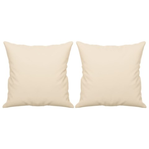 2-osobowa sofa z poduszkami, beżowa, 140 cm, mikrofibra