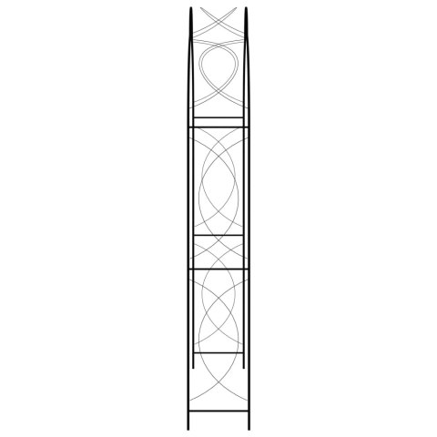 Pergola ogrodowa, czarna, 150x34x240 cm, żelazna
