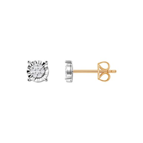 Gold earrings KZD6677 - Diamond