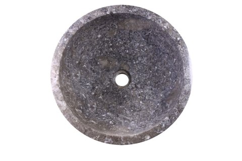 Umywalka z kamienia naturalnego Gemma 501 polerowany marmur Ø45 cm Grey.