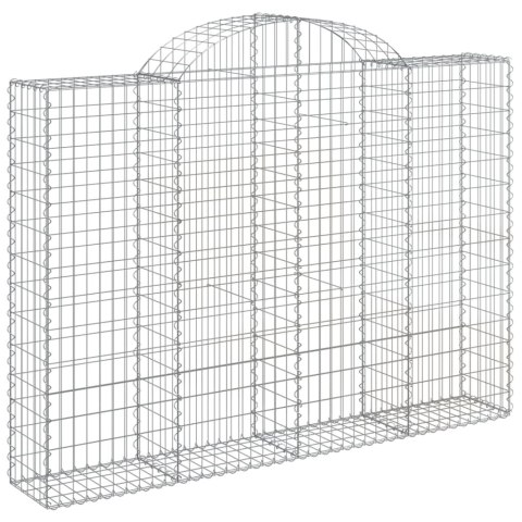 Kosze gabionowe, 12 szt, 200x30x140/160cm, galwanizowane żelazo