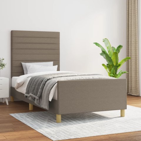Rama łóżka bez materaca Taupe 90x200 cm Tkanina
