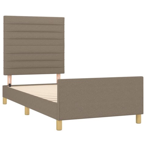 Rama łóżka bez materaca Taupe 90x200 cm Tkanina