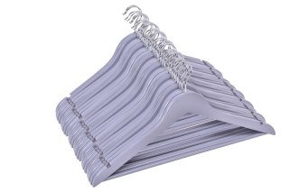 Wieszak drewniany RONDO komplet 100 szt szary