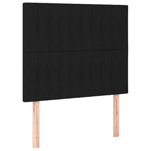 Rama łóżka bez materaca Czarna 80x200 cm Tkanina