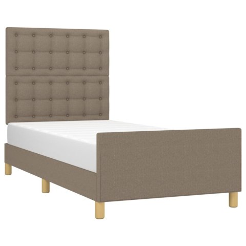 Rama łóżka bez materaca Taupe 90x200 cm Tkanina